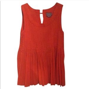 Red/dark orange anthropologie top